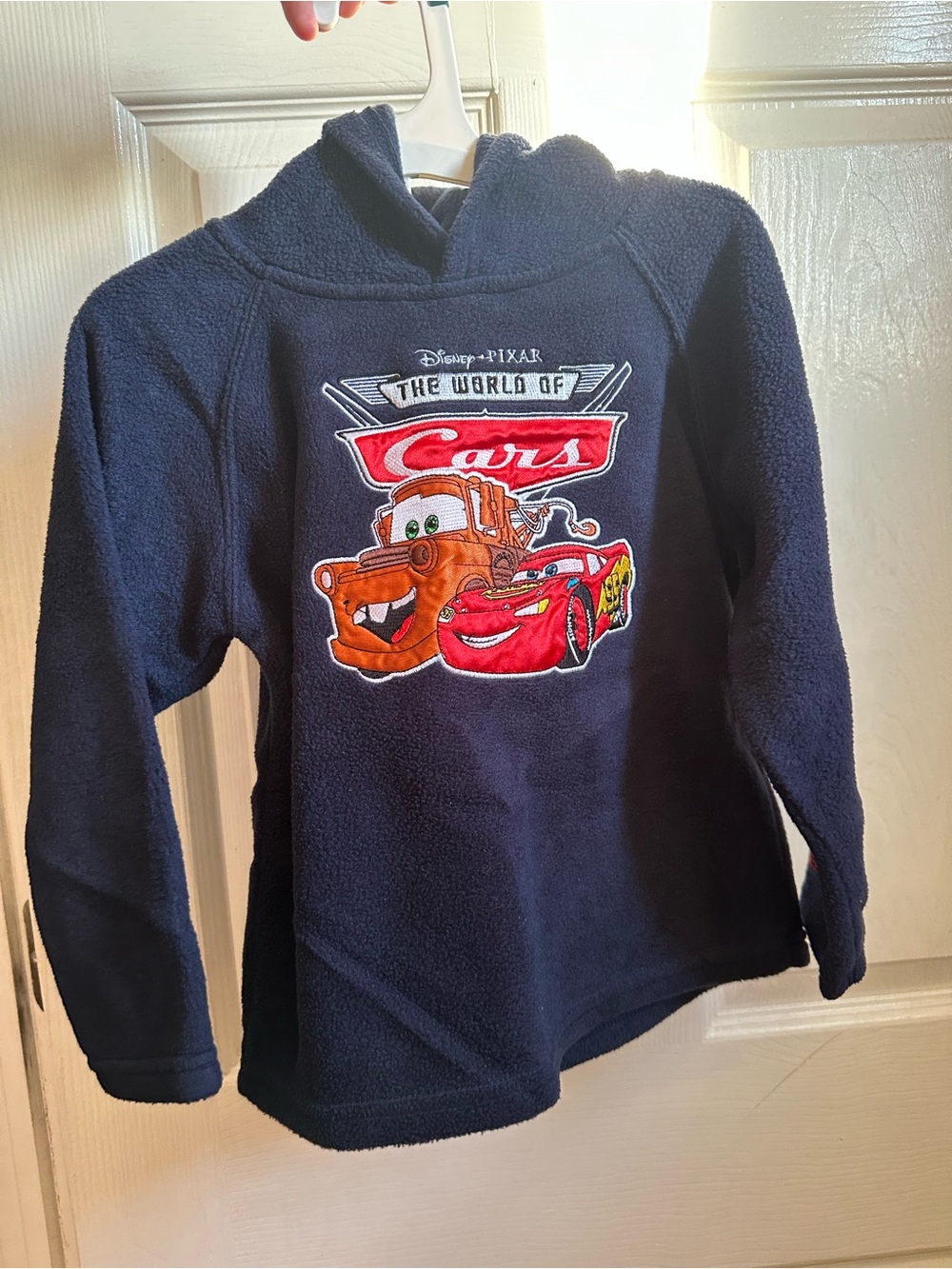 Disney Pixar Cars Navy Kids Hoodie Sweatshirt Lightning McQueen & Mater